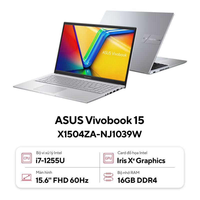 ASUS Vivobook 15 | X1504ZA-NJ1039W | i7-1255U | 16GB | 512GB